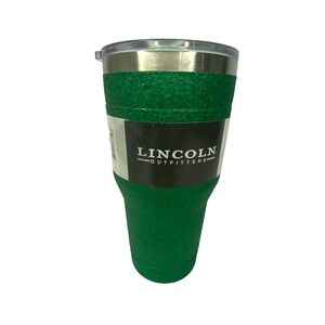 LINCOLN OUTFITTERS 30oz Insulated Tumbler Cup Green Glitter Stainless Steel New